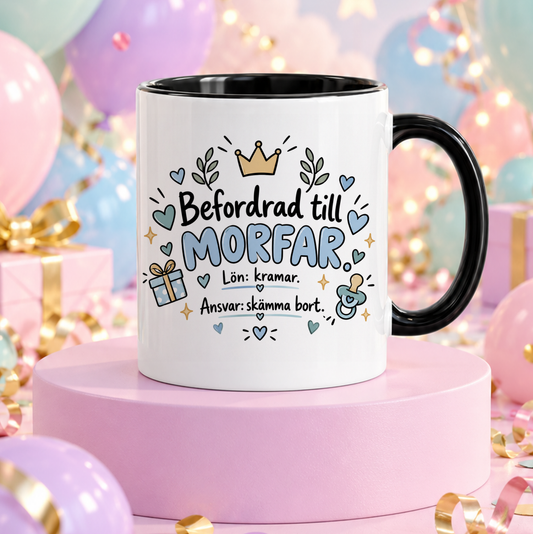 Befordrad till morfar | Rolig mugg