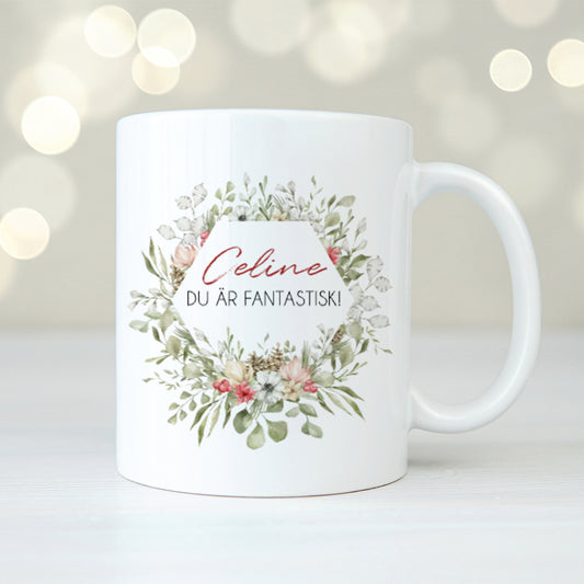 Blommig | Personlig mugg