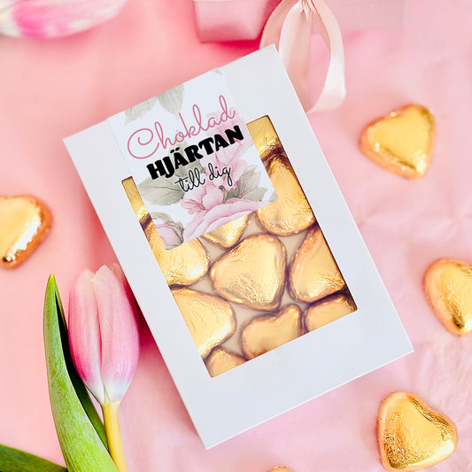 Chokladhjärtan till dig | Chokladask (90 g)