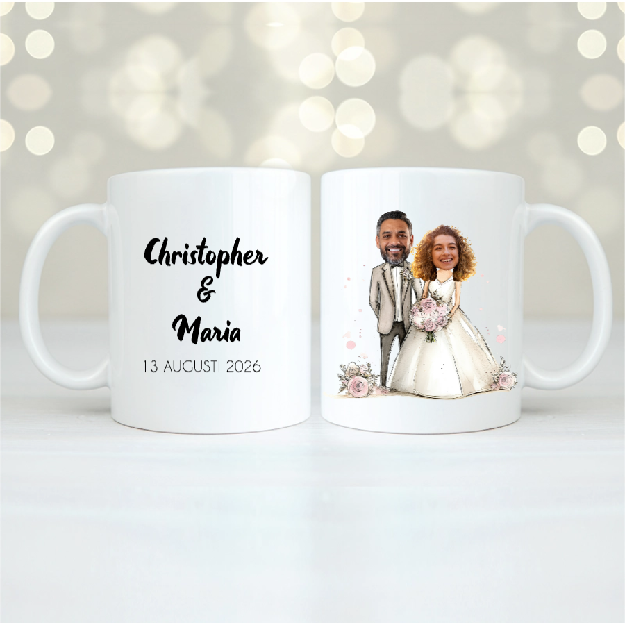 Ansikten | Bröllopspresent | Personlig mugg