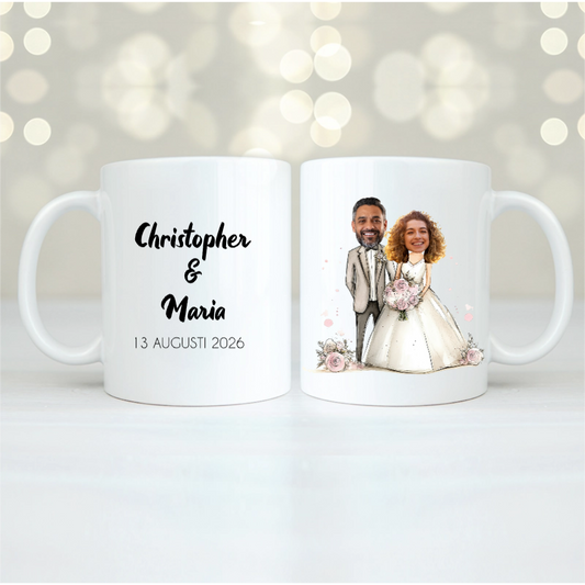 Ansikten | Bröllopspresent | Personlig mugg