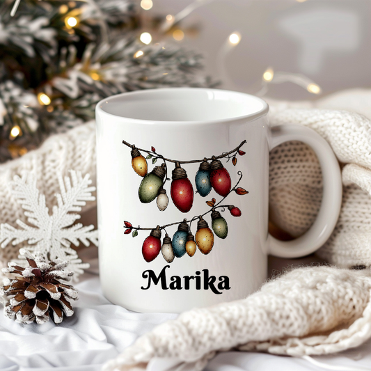 Christmas lights | Personlig julmugg