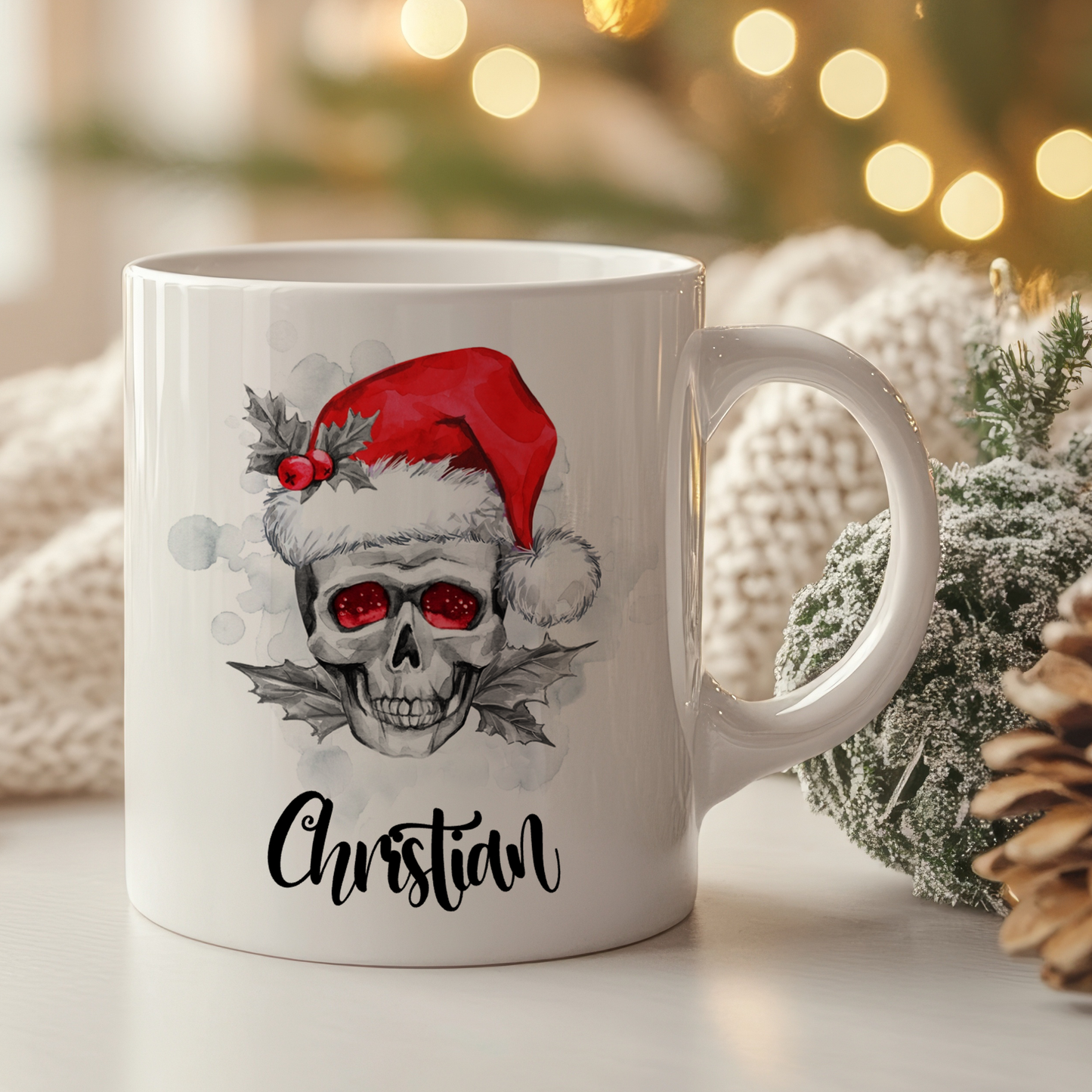 Christmas skull | Personlig julmugg