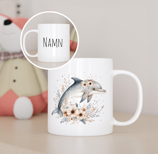 Delfin | Personlig barnmugg