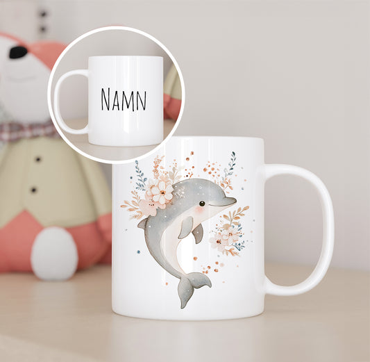 Delfin | Personlig barnmugg