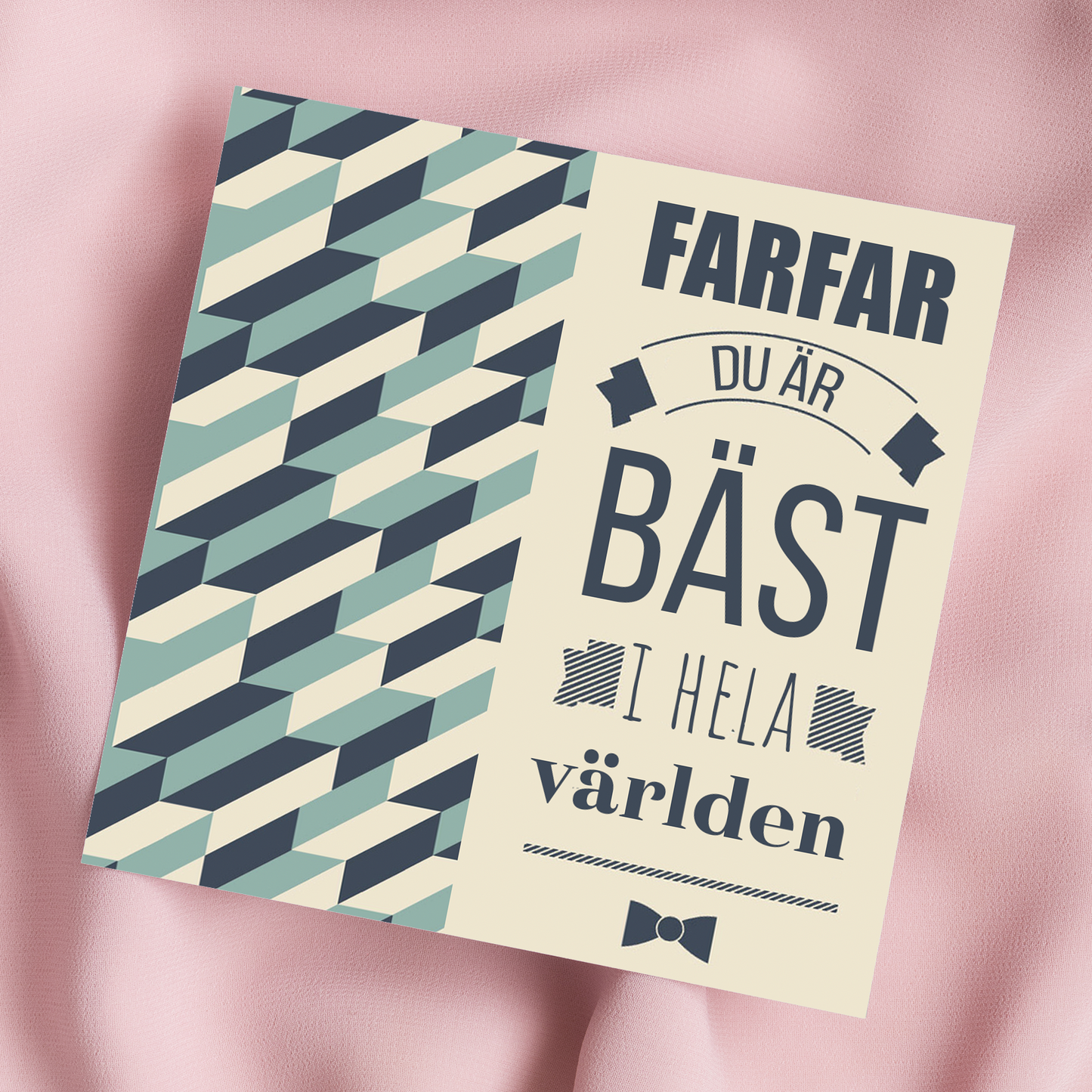 Farfar, du är bäst i hela världen | Dubbelvikt kort