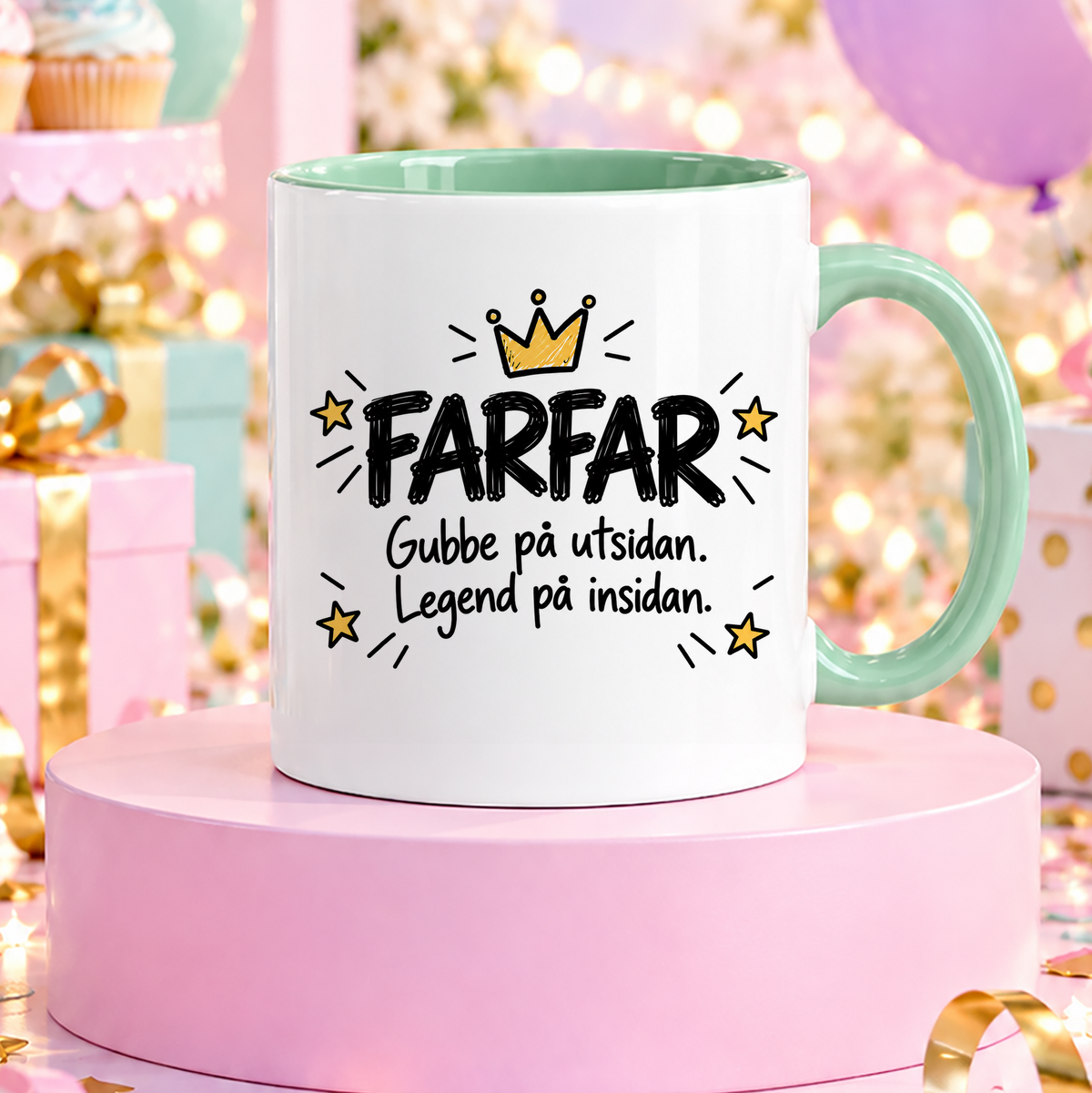 FARFAR Gubbe på utsidan, legend på insidan | Rolig mugg
