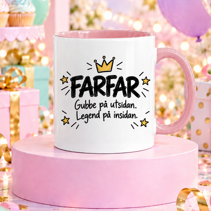FARFAR Gubbe på utsidan, legend på insidan | Rolig mugg