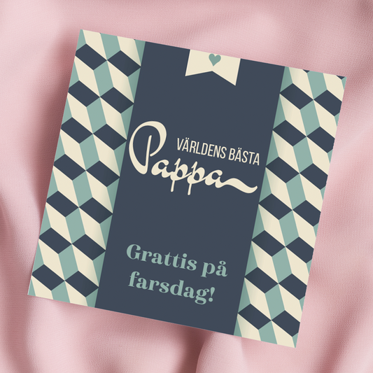 Grattis på farsdag (pappa) | Dubbelvikt kort