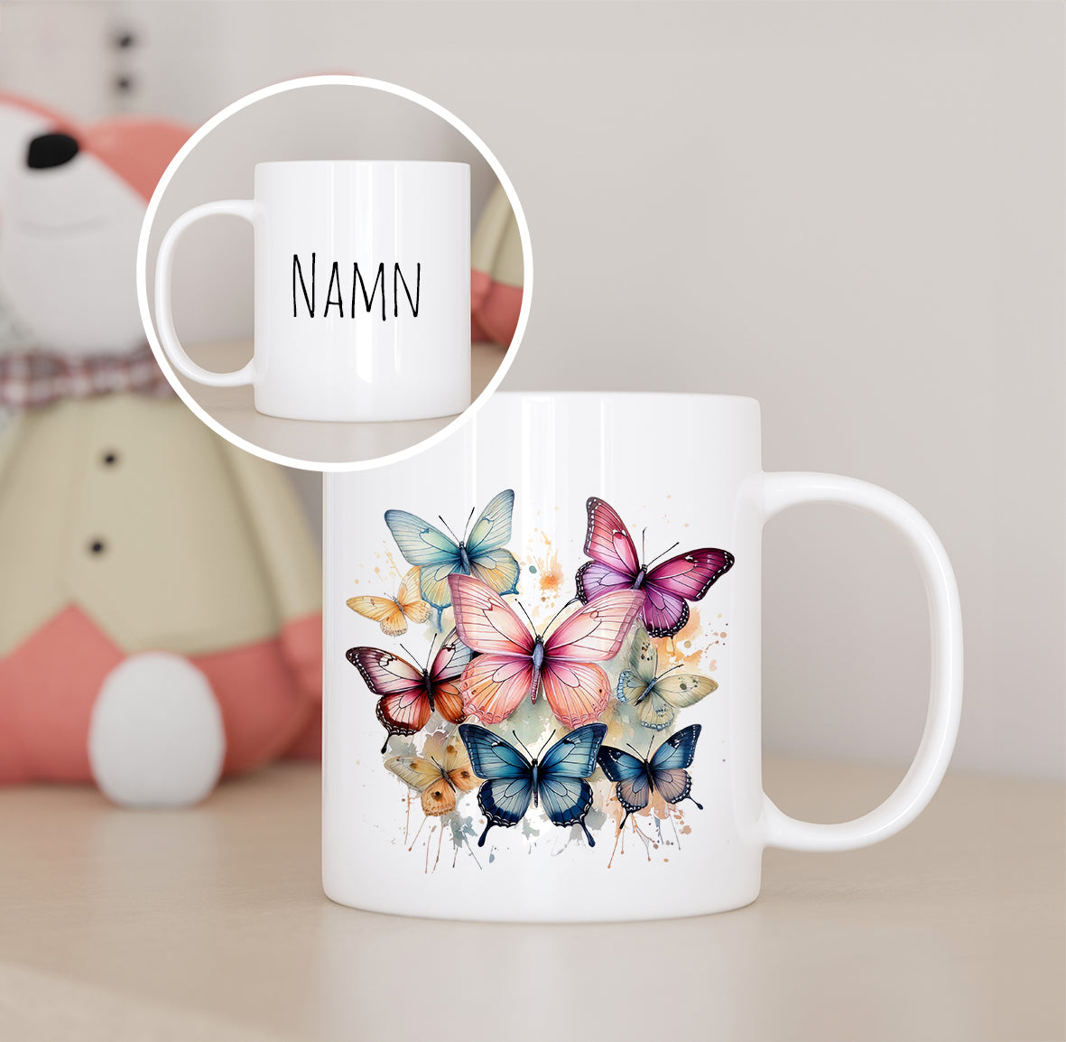 Fjärilar | Personlig barnmugg