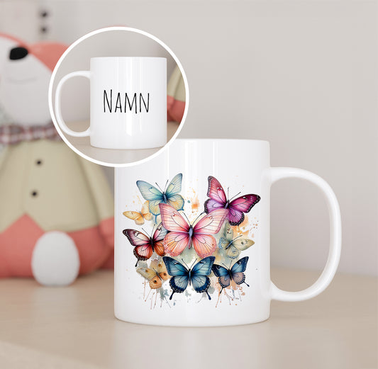 Fjärilar | Personlig barnmugg