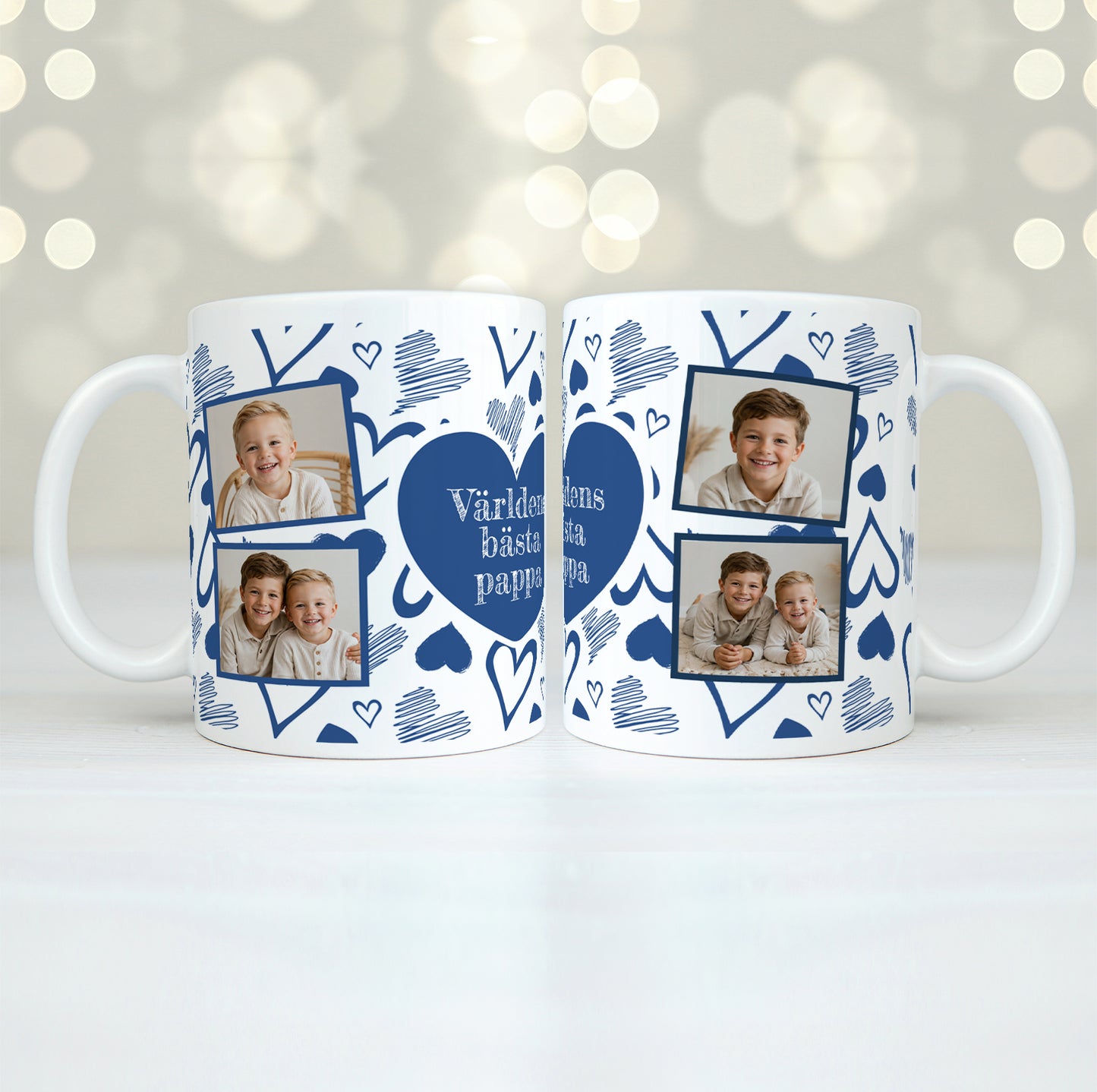 4 foton & text | Personlig mugg