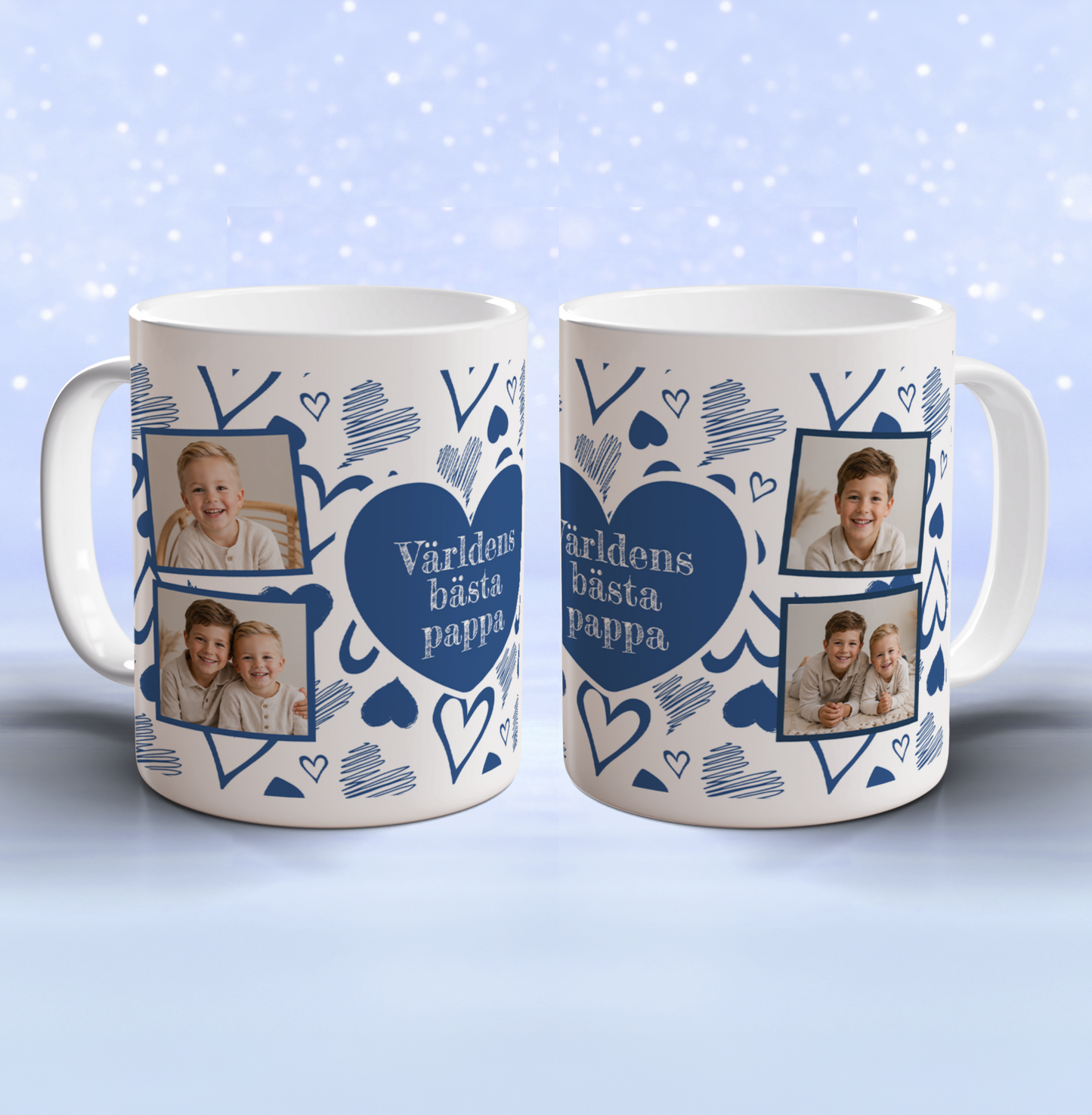 4 foton & text | Personlig mugg