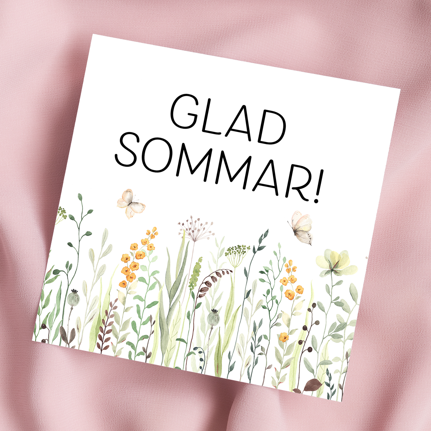 Glad Sommar | Dubbelvikt kort