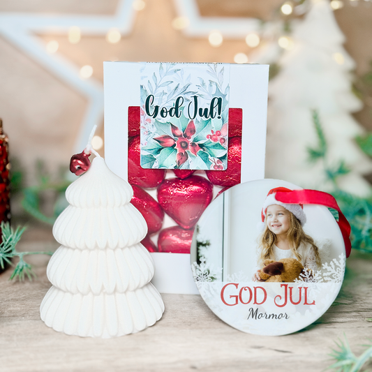 Julpaket | Chokladask, juldekoration & ljus