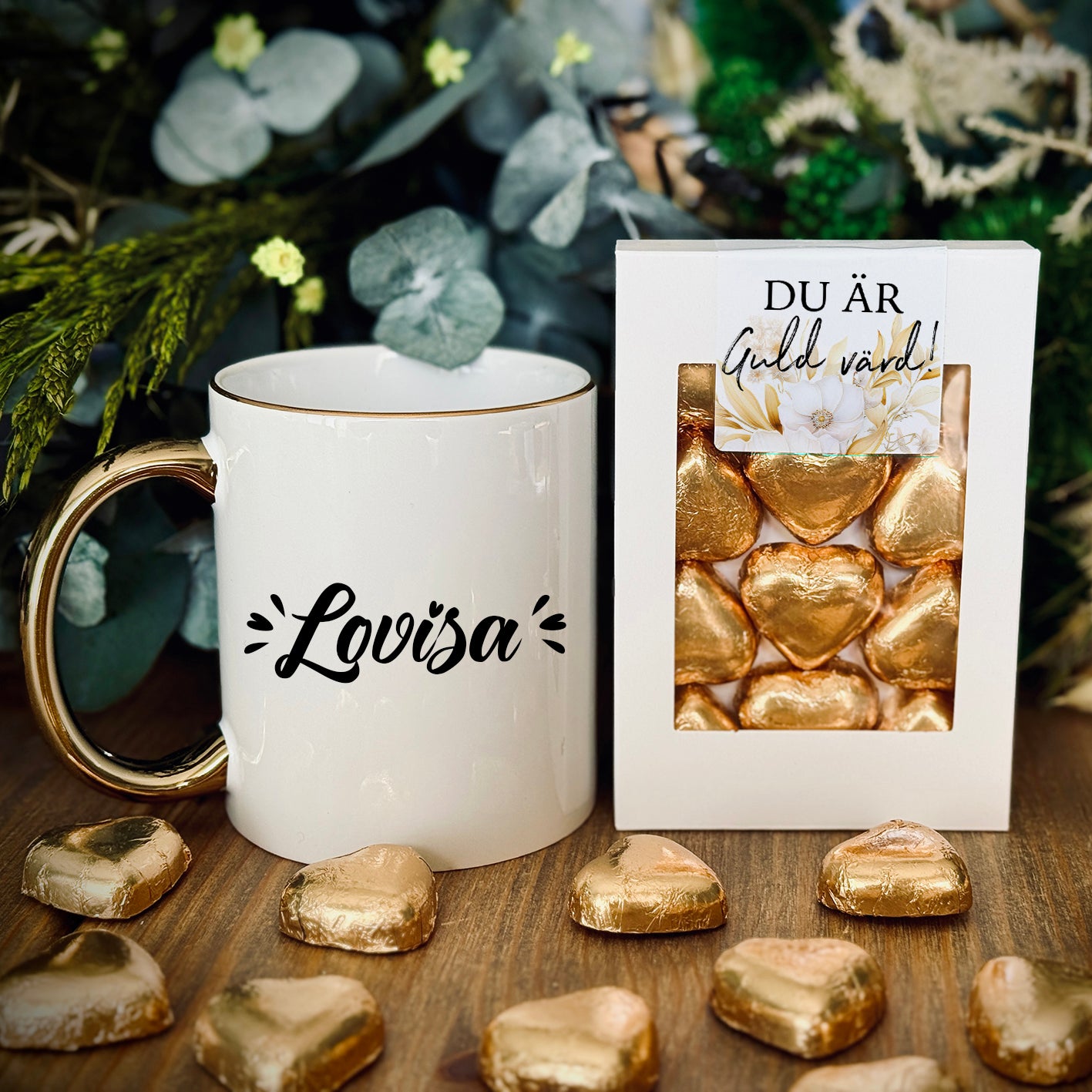 Du är guld värd | Mugg med namn