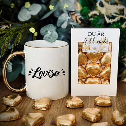 Du är guld värd | Mugg med namn