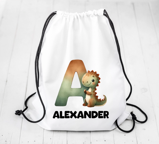 Dino, bokstav | Personlig gympapåse