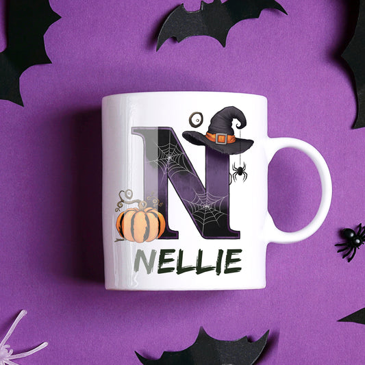 Halloween | Bokstav | Personlig mugg