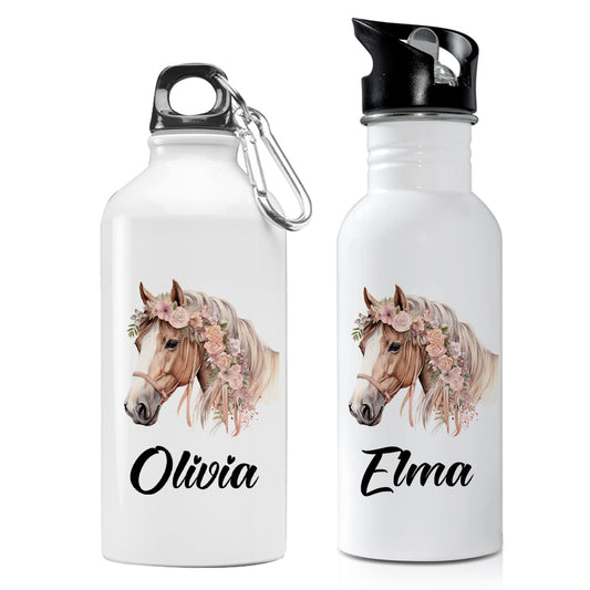 Häst & blommor | Vattenflaska