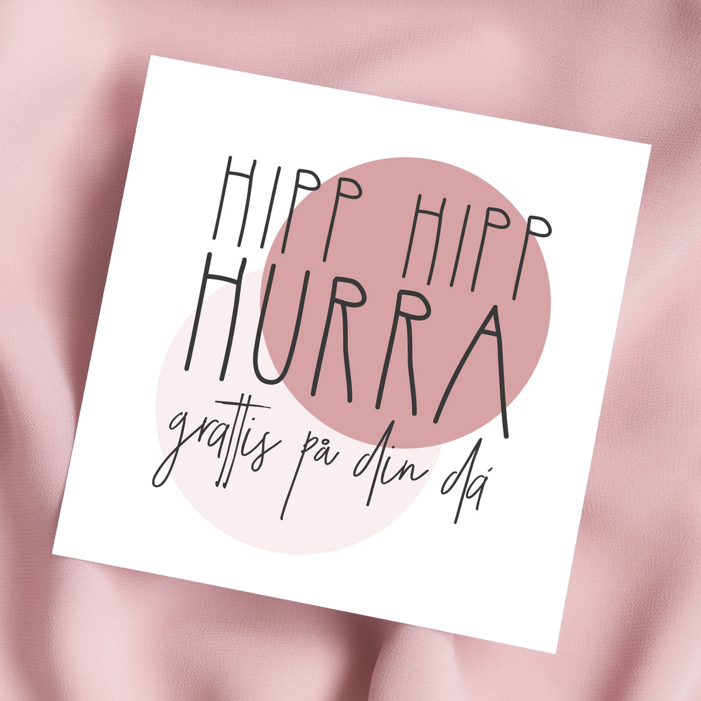 Hipp Hipp (rosa) | Dubbelvikt kort