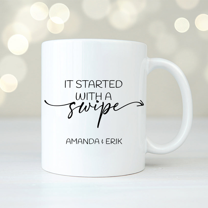It started with a swipe | Personlig mugg
