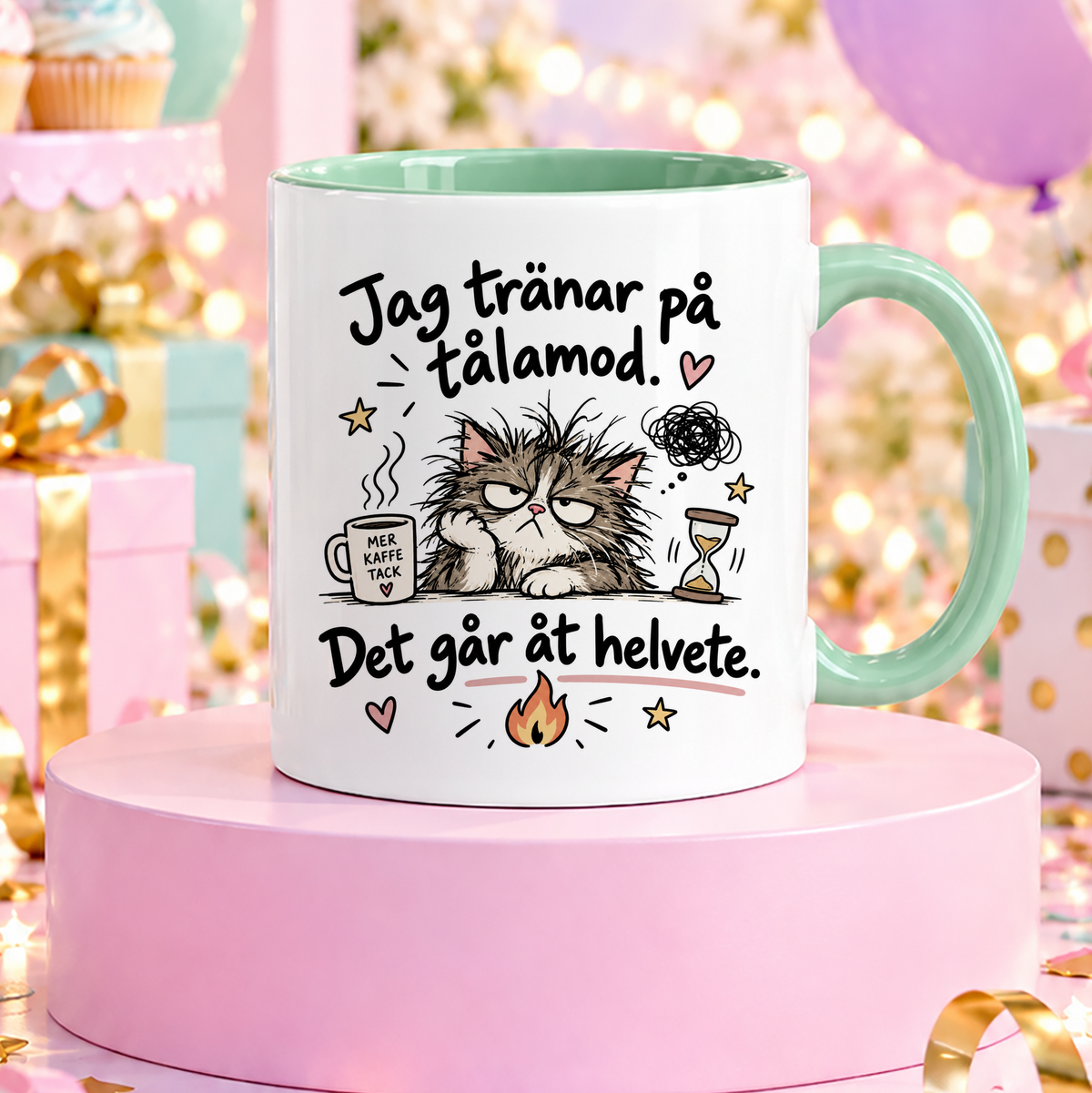 Jag tränar på tålamod | Rolig mugg