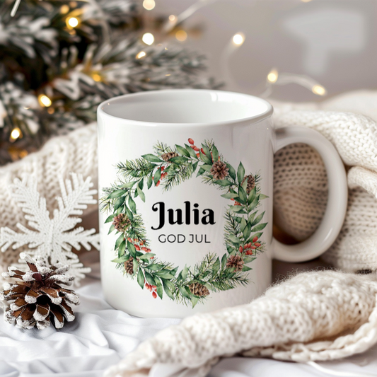 Julkrans | Personlig julmugg