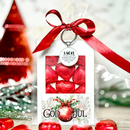 Julklapp till fröken, lärare & pedagog | Chokladask & nyckelring