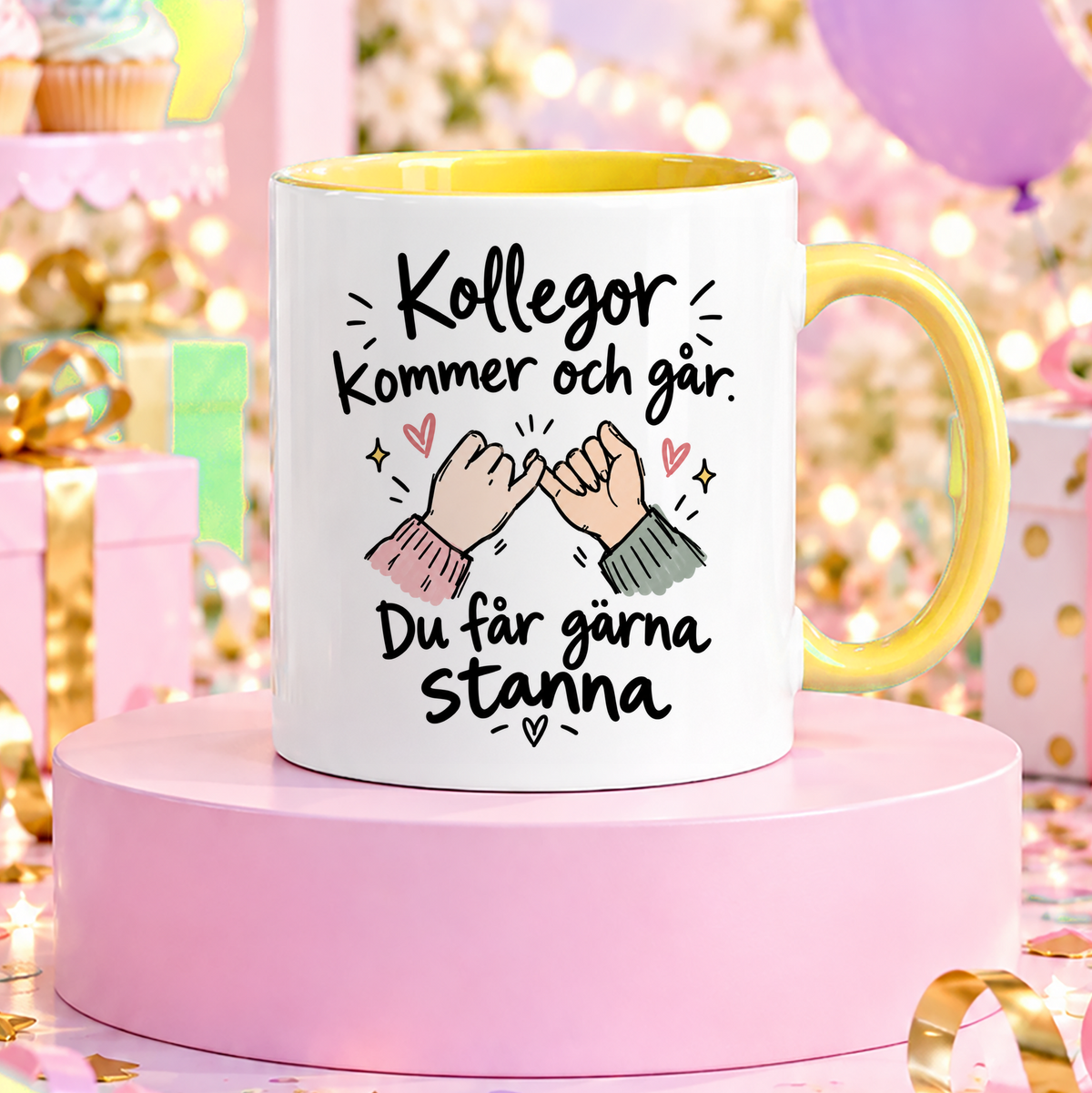 Kollegor kommer och går. Du får gärna stanna | Rolig mugg