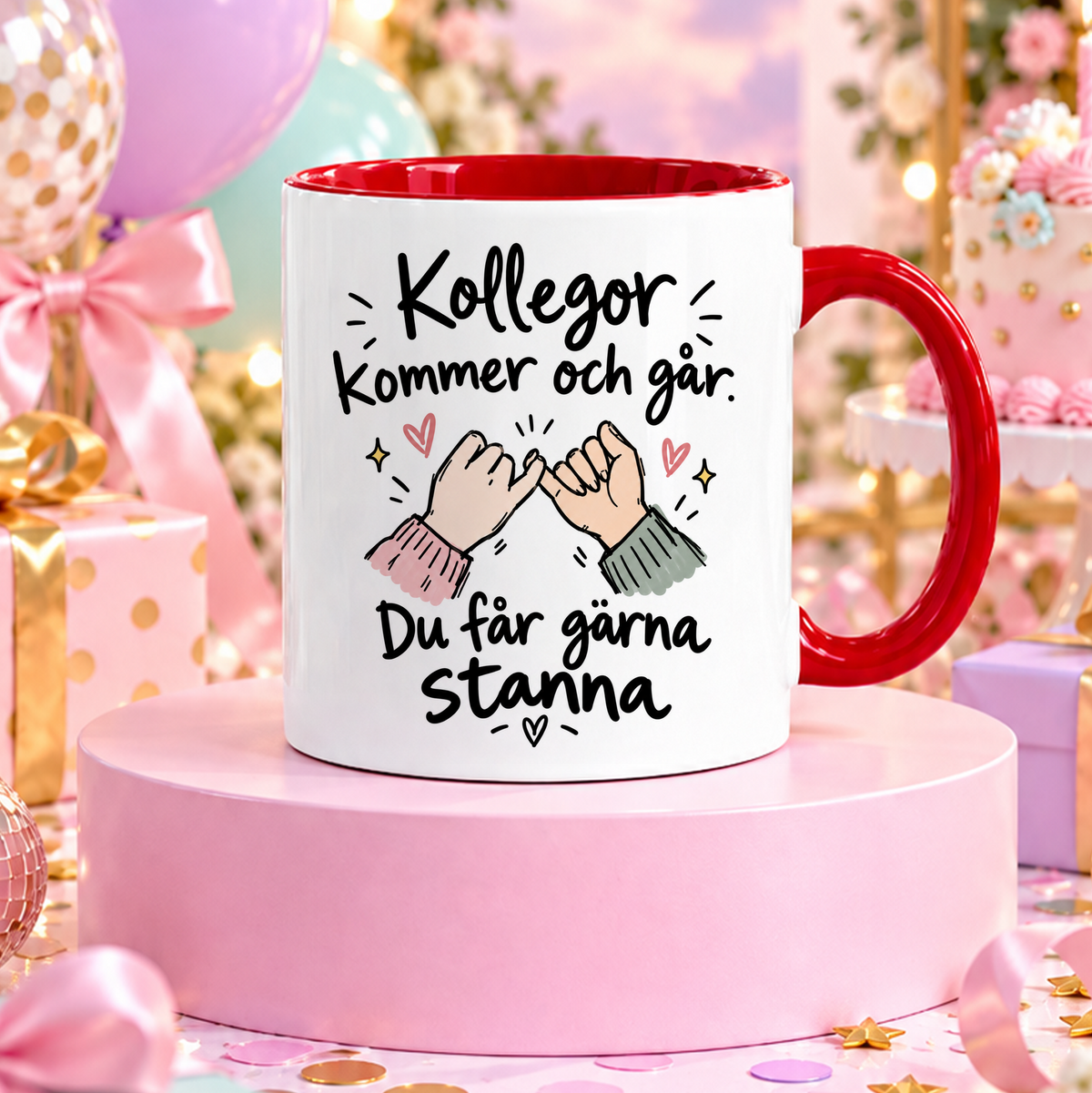 Kollegor kommer och går. Du får gärna stanna | Rolig mugg