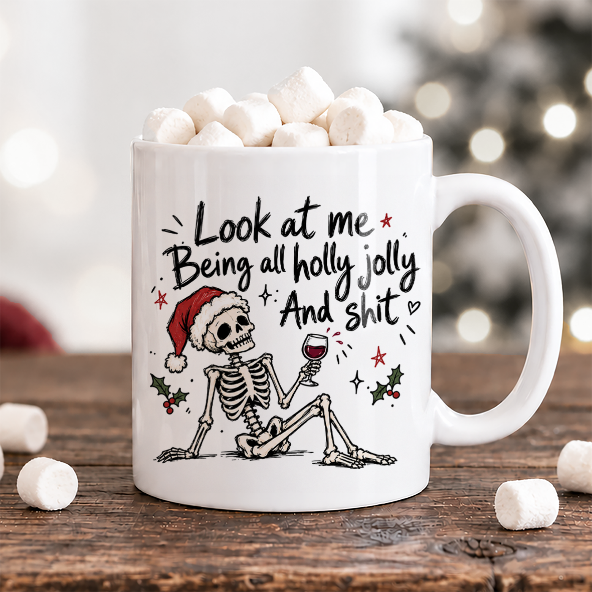 Look at me being all holly jolly and shit | Rolig julmugg