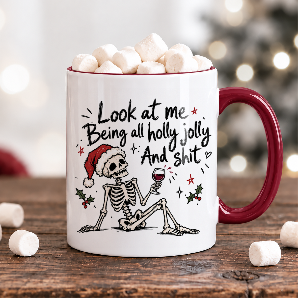 Look at me being all holly jolly and shit | Rolig julmugg