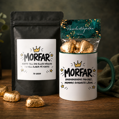 Presentpaket | MORFAR | Mugg, kaffe & godis