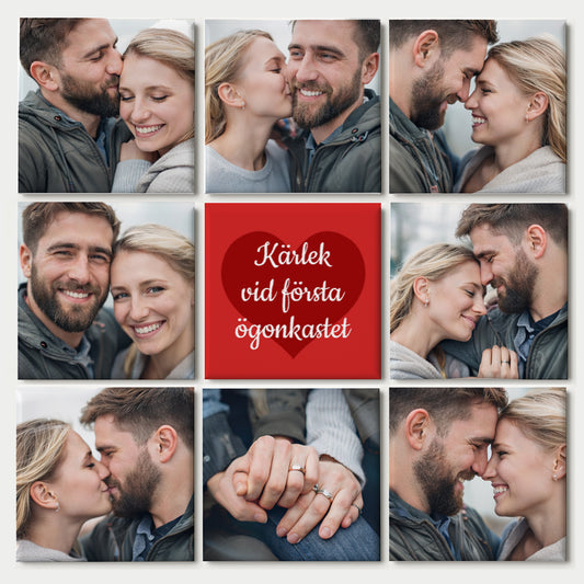 9 magneter | Kärlek | Fotomagneter