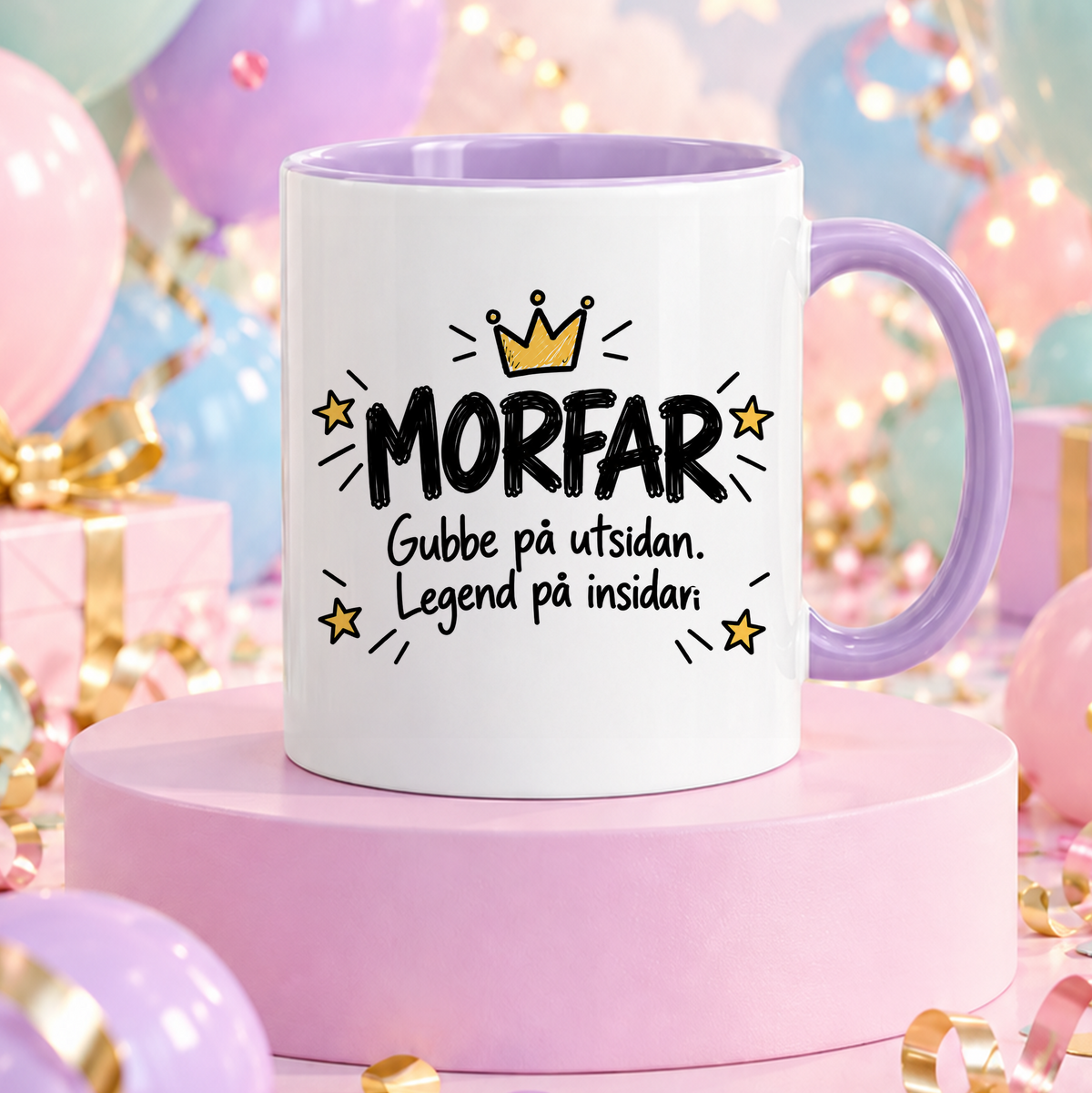 MORFAR Gubbe på utsidan, legend på insidan | Rolig mugg