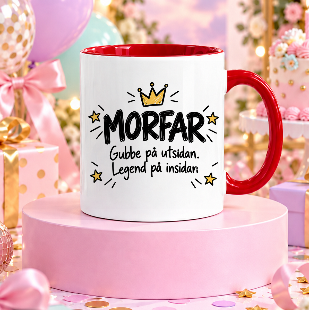 MORFAR Gubbe på utsidan, legend på insidan | Rolig mugg