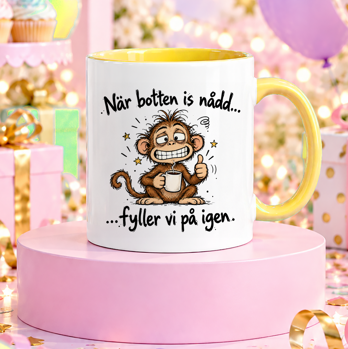 När botten is nådd, fyller vi på igen | Rolig mugg