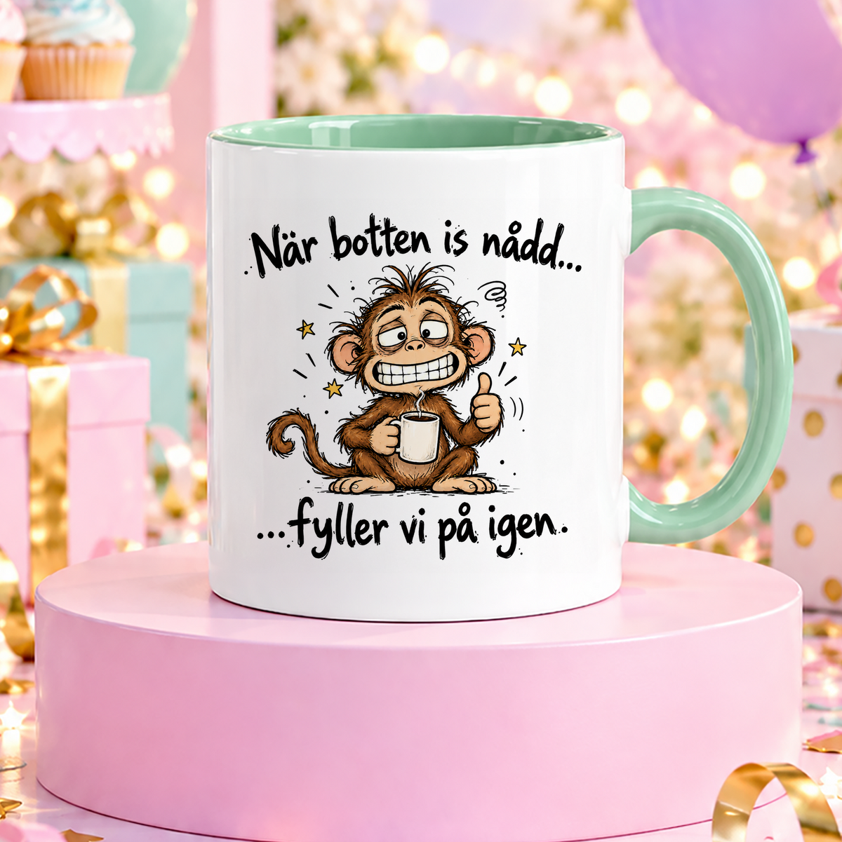När botten is nådd, fyller vi på igen | Rolig mugg