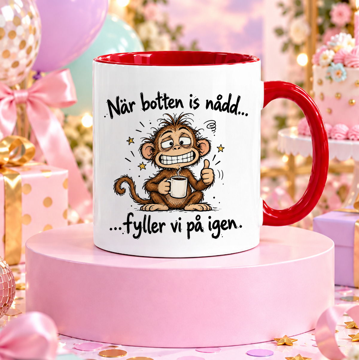När botten is nådd, fyller vi på igen | Rolig mugg
