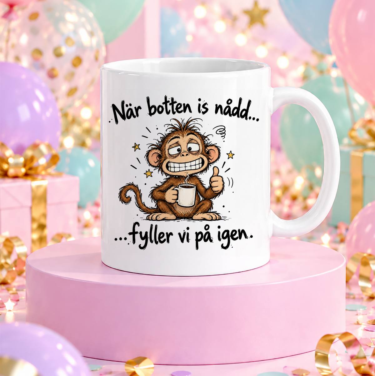 När botten is nådd, fyller vi på igen | Rolig mugg