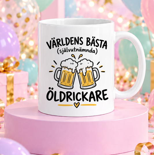 Självutnämnd öldrickare | Rolig mugg