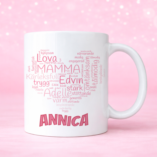 Ordmoln | Mamma | Personlig mugg