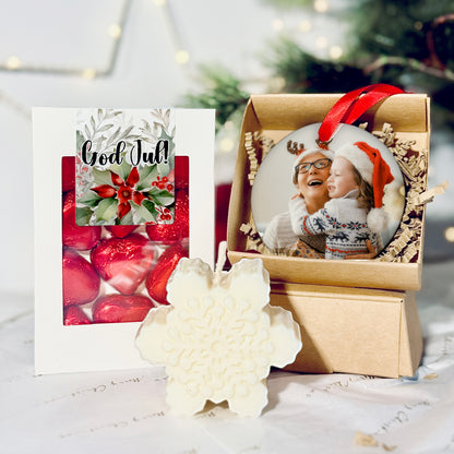 Julpaket | Chokladask, juldekoration & ljus