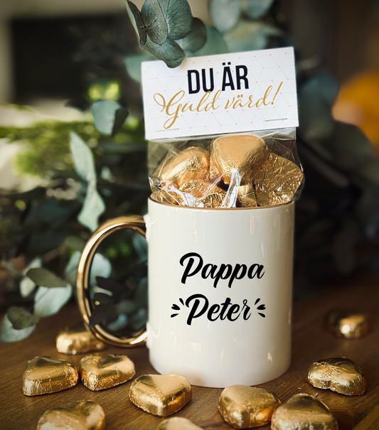 Du är guld värd | Mugg med namn