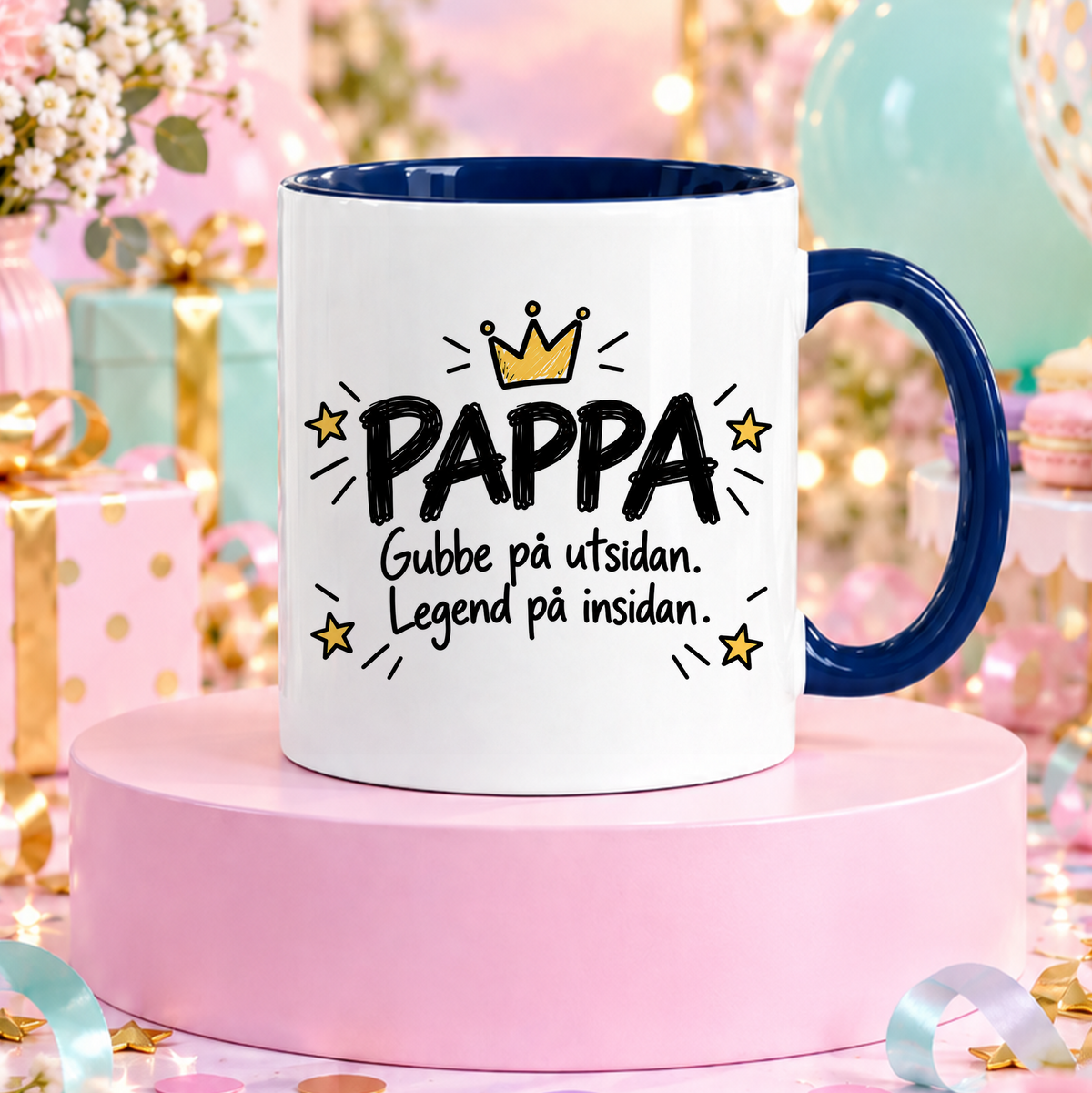 PAPPA Gubbe på utsidan, legend på insidan | Rolig mugg
