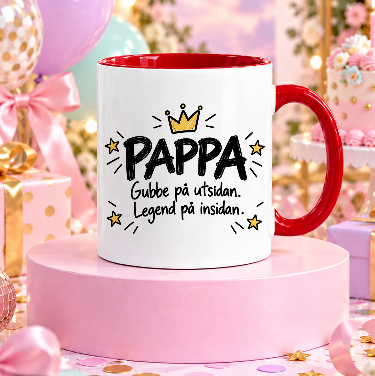 PAPPA Gubbe på utsidan, legend på insidan | Rolig mugg
