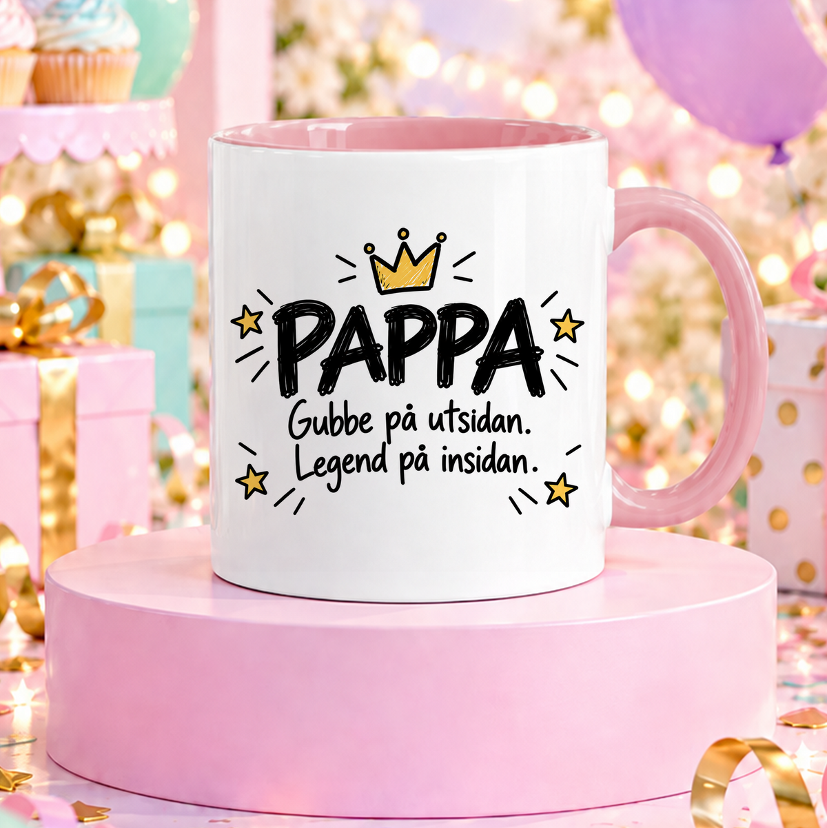 PAPPA Gubbe på utsidan, legend på insidan | Rolig mugg