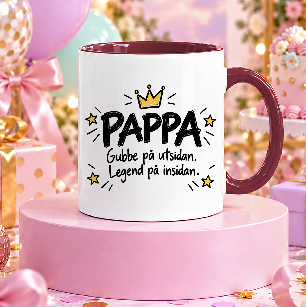 PAPPA Gubbe på utsidan, legend på insidan | Rolig mugg