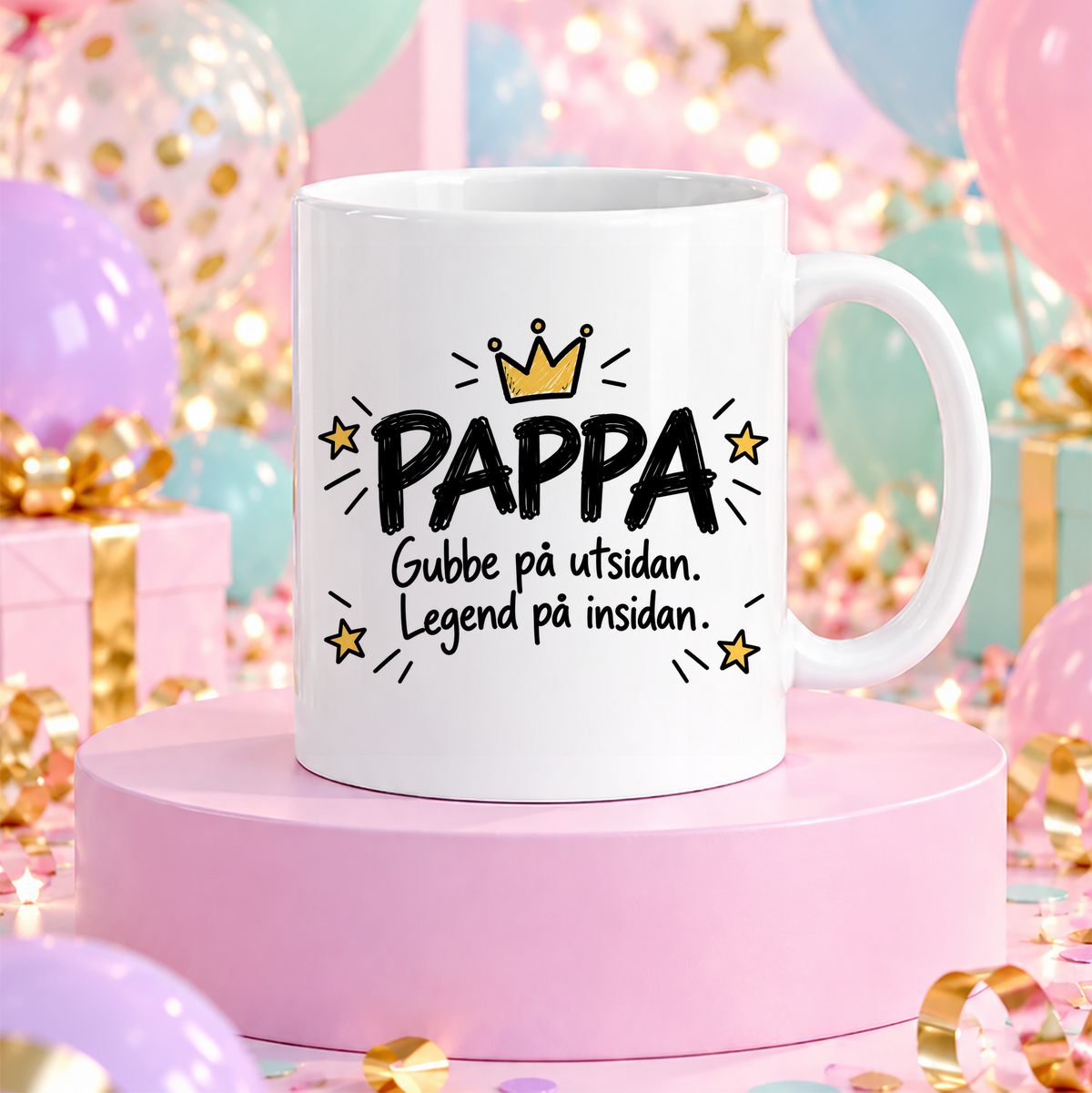 PAPPA Gubbe på utsidan, legend på insidan | Rolig mugg